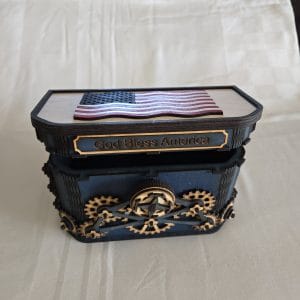 Cog Box, Blue and White