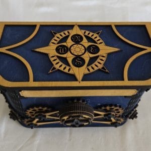 Gold on Blue Cog Box