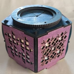 Purple Quilt  Iris Lamp